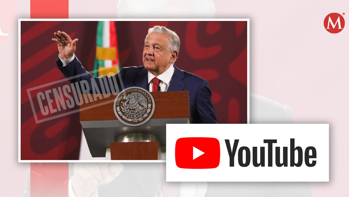 AMLO responde a YouTube por eliminar conferencia del 22 de febrero. | Diseño: Mauricio Ledesma.