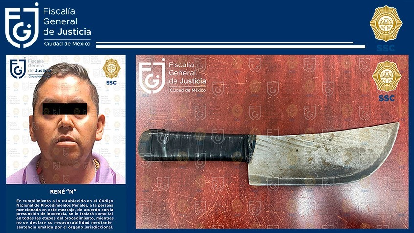 El hombre identificado como agredió a la mujer con un machete.