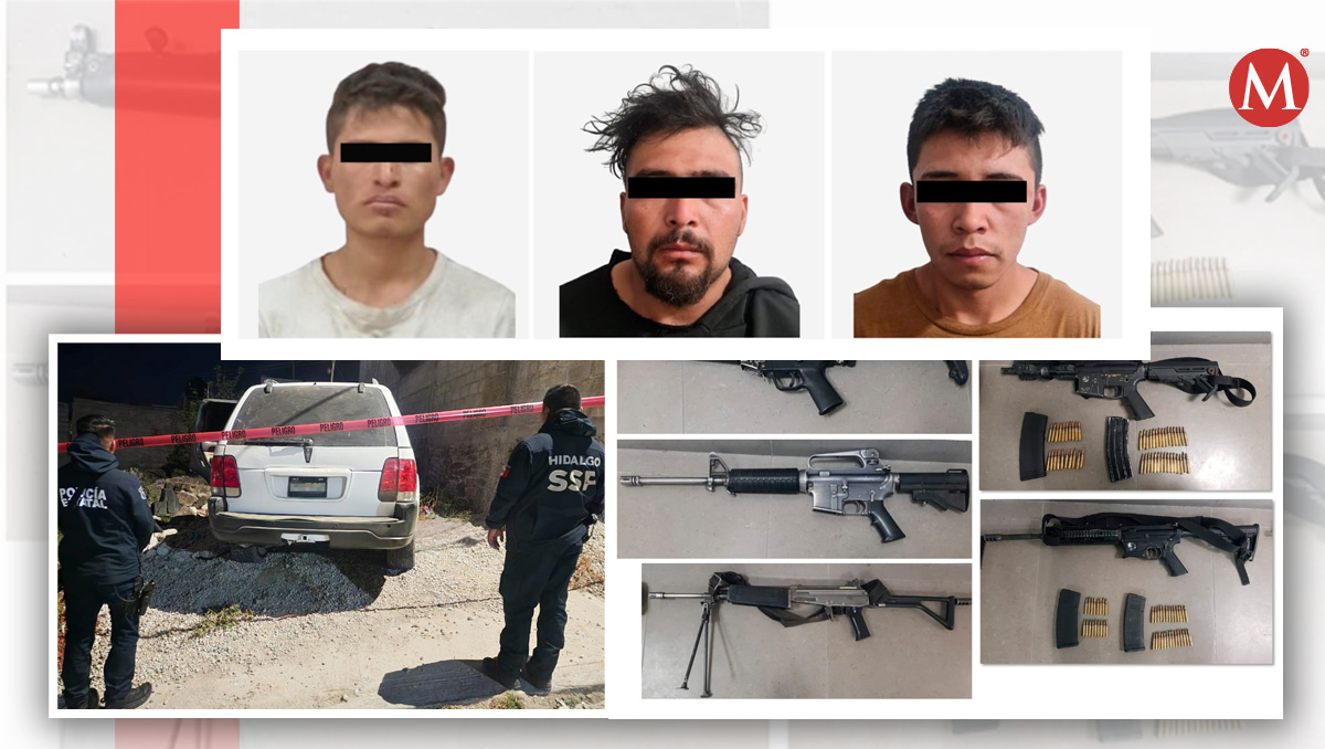 Los detenidos llevaban consigo un arsenal de armas y drogas