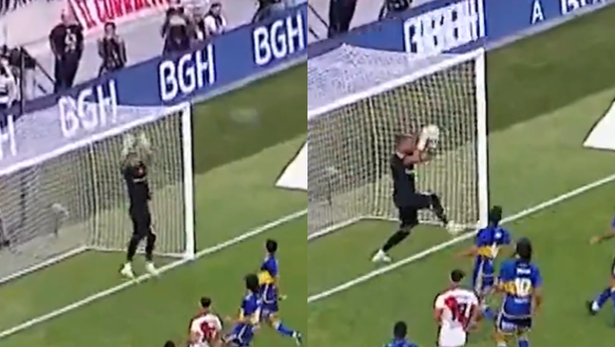 ¿Qué pasó en la 'jugada fantasma' del Clásico de Argentina entre River Plate y Boca Juniors? (Captura X @@TNTSportsAR)