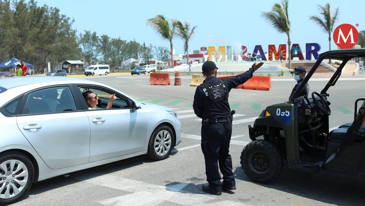 Vigilancia de la Guardia Estatal en playa Miramar.