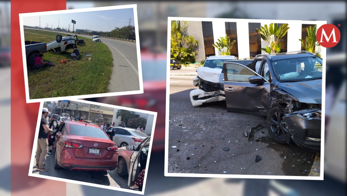 Choques en principales avenidas de Tampico provocan caos vehicular