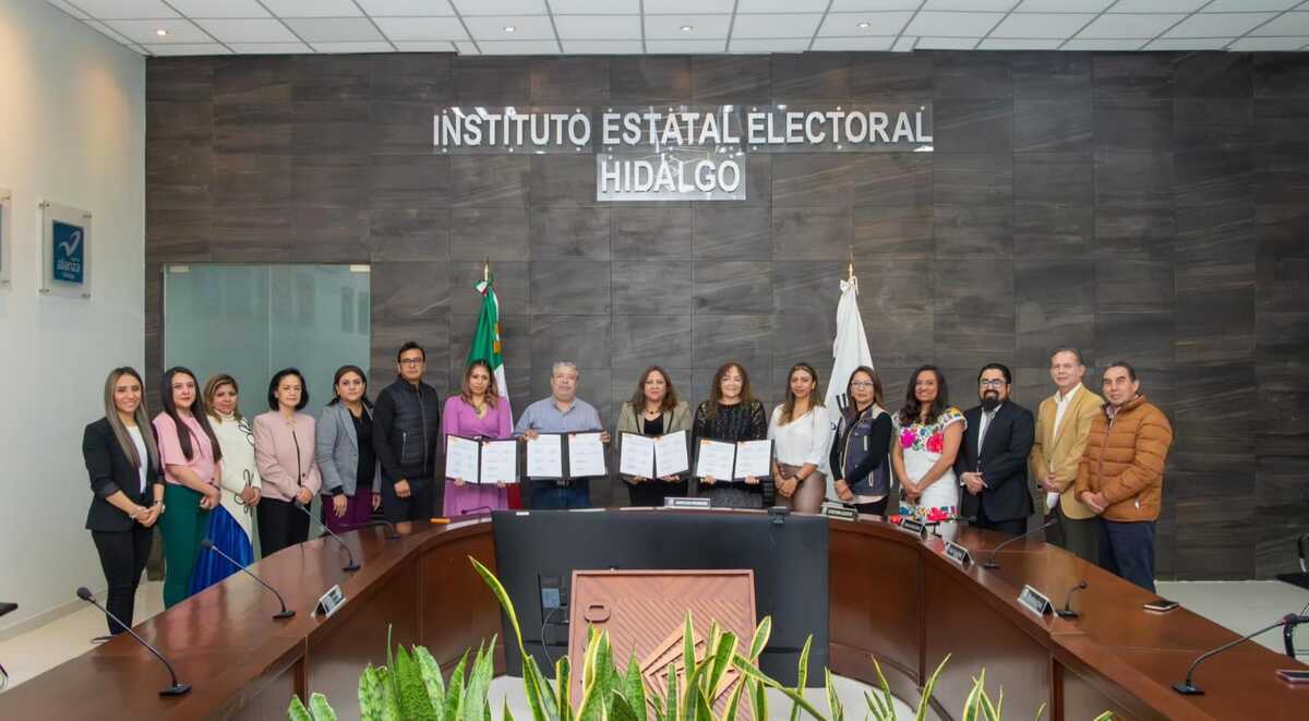 Firman convenio para el PREP Hidalgo.