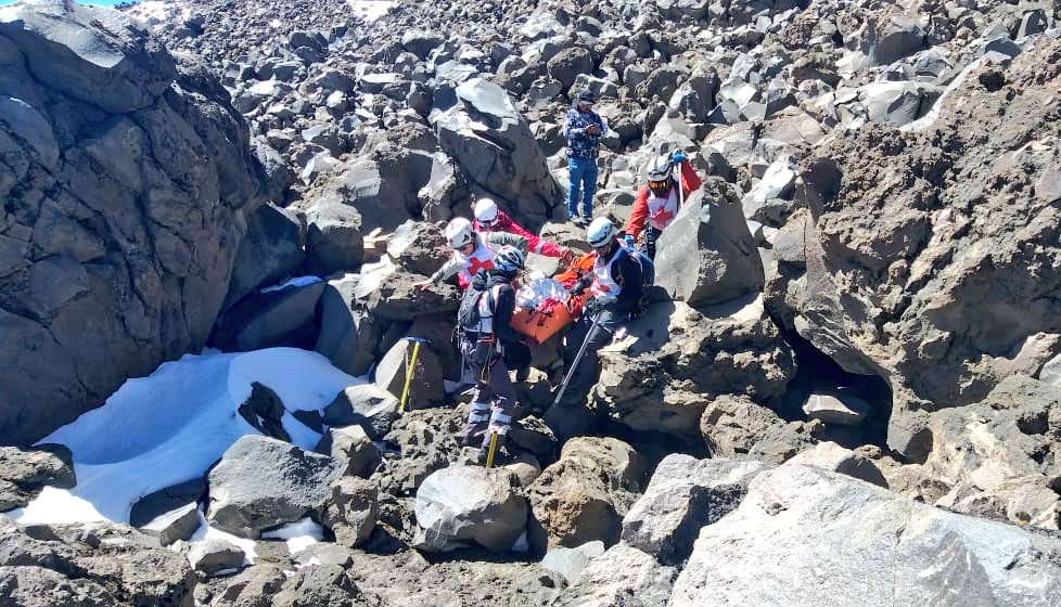Localizan y rescatan un cuerpo en el Pico de Orizaba. (Cortesía)