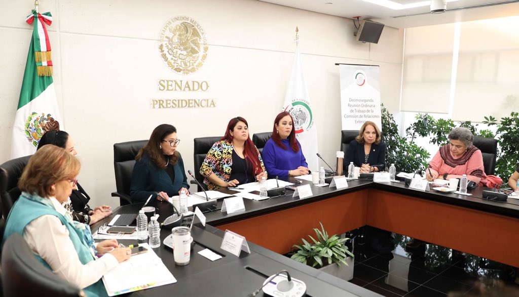 María Teresa Mercado Pérez comparece ante Comisión de Relaciones Exteriores. | Foto: Especial.
