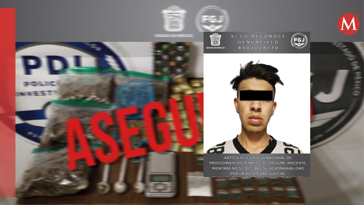 En la "narco tienda" encontraron drogas con señas de cristal y marihuana. Foto: (Especial)