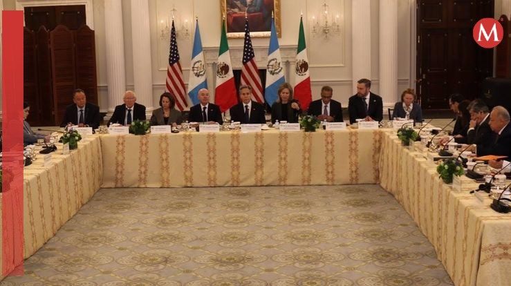 Canciller Alicia Bárcena en reunió trilateral EU, México y Guatemala | FB: @SRE