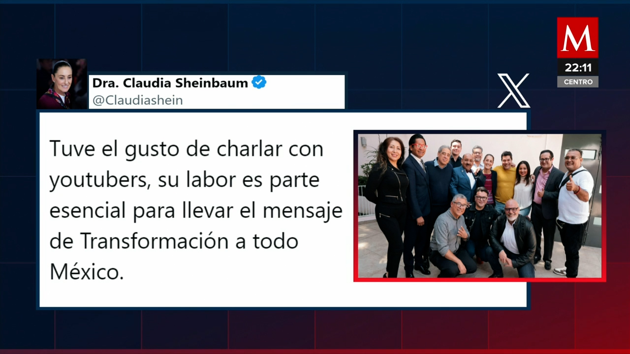 YouTubers se reúnen con Claudia Sheinbaum para abordar temas de participación ciudadana