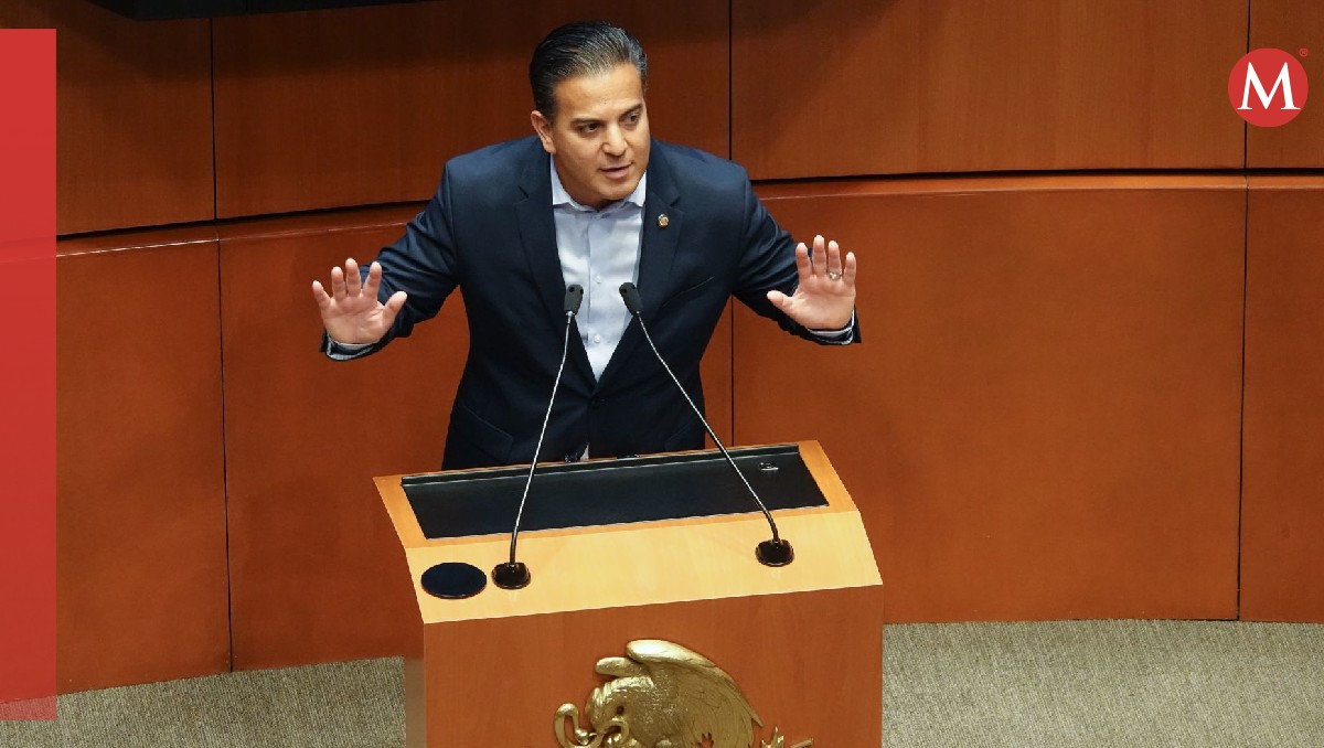 Damián Zepeda durante su participación en la Sesión Ordinaria en el Senado. | Cuartoscuro