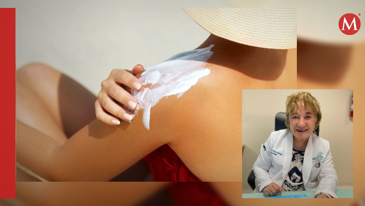 La doctora María Elva Pérez dio algunos consejos para cuidar la piel (Fotos: Shutterstock y Karla Victoria Rodríguez | Diseño: Milenio)