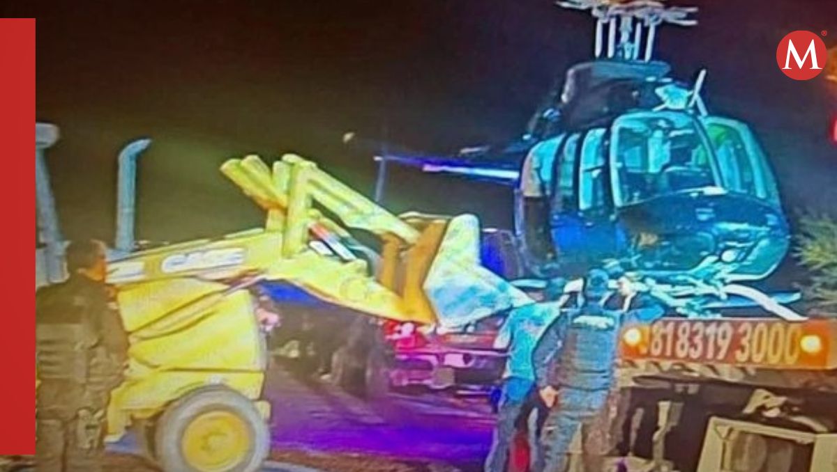 El helicóptero fue trasladado vía terrestre para ser reparado | Especial