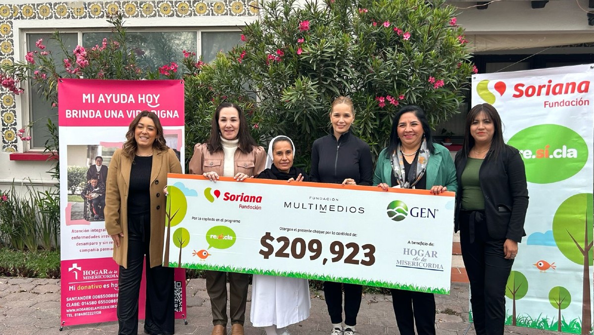 Soriana, Fundación Multimedios y GEN entregan donativo a Hogar de la Misericordia. nFoto: Especial