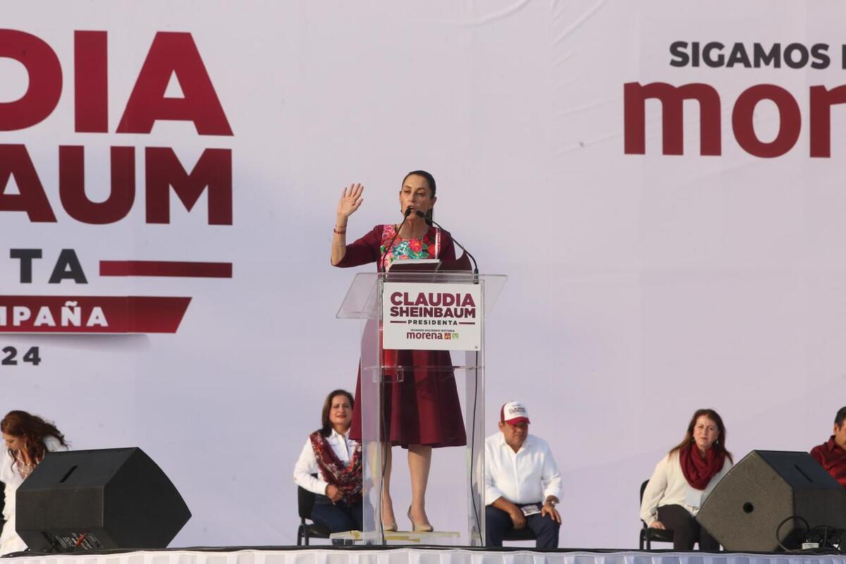 Claudia Sheinbaum en inicio de campaña electoral 2024. /Foto: Jorge Carballo