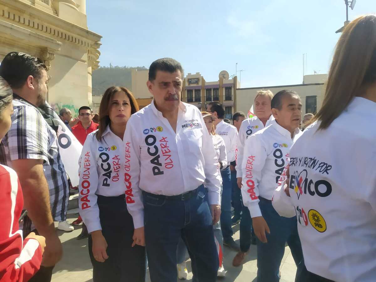 Francisco Olvera inició su campaña en Pachuca. (Guadalupe Trejo)