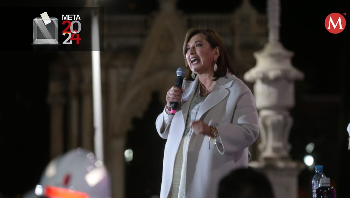 Última parte de la intervención de Xóchitl Gálvez en su inicio de campaña en Fresnillo, Zacatecas. Foto: Jesús Quintanar