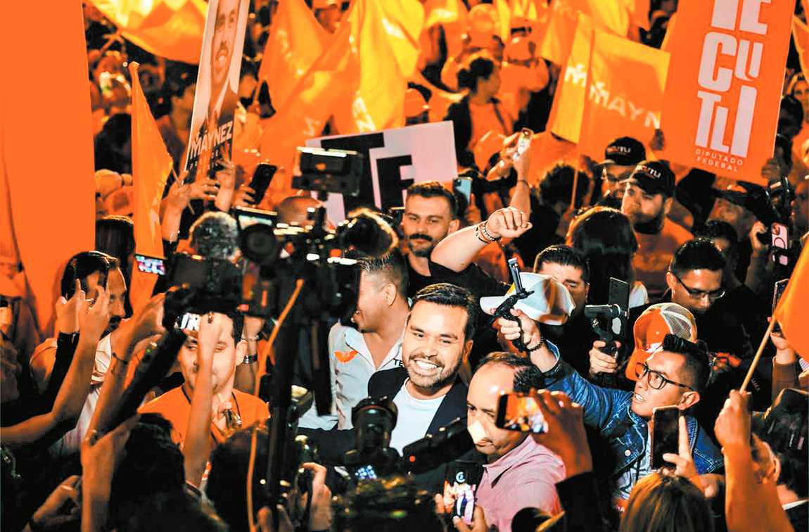 El abanderado de Movimiento Ciudadano en su primer mitin en Lagos de Moreno. Especial