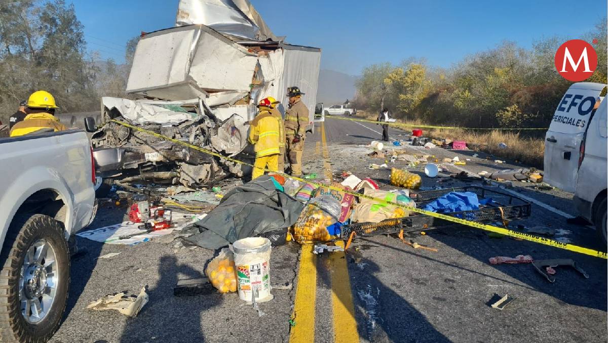 Accidente en carretera Victoria-Monterrey.