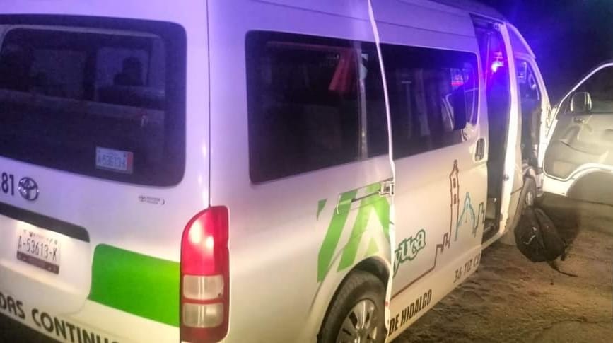 Asalto a transporte público en Tizayuca.