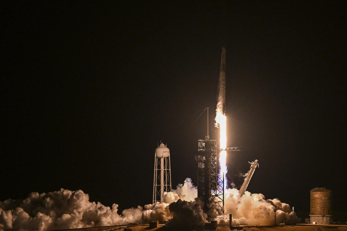 Tres astronautas de EU y un cosmonauta ruso se lanzaron hacia la Estación Espacial Internacional. | AFP