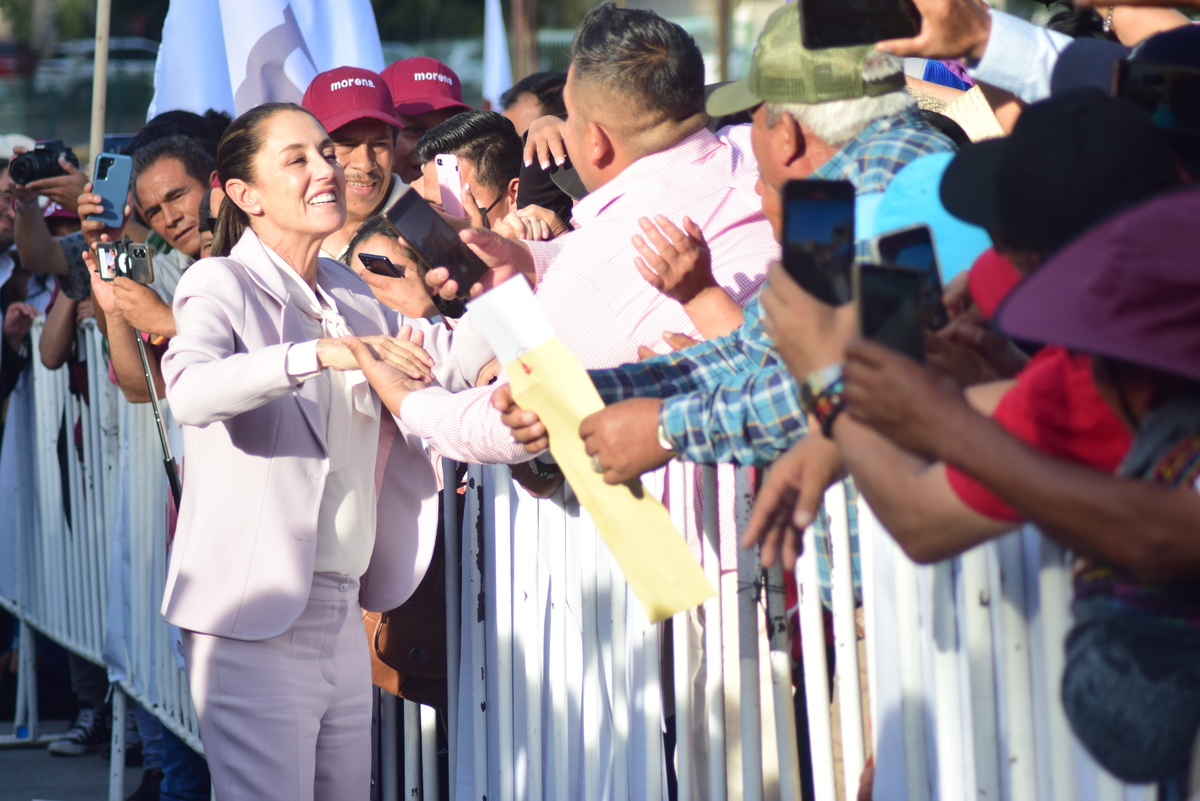 Claudia Sheinbaum durante mitin en Tula de Allende. Francisco Villeda
