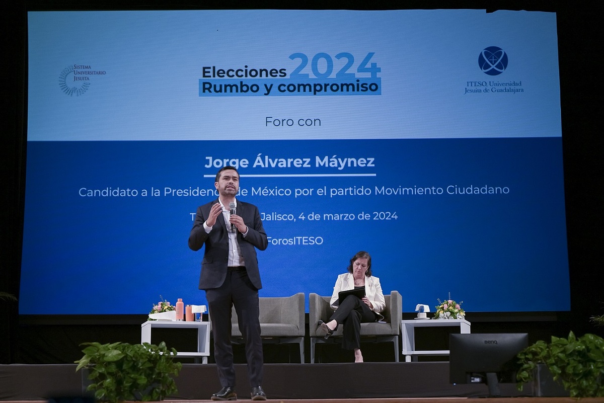 Estudiantes del ITESO cuestionan a Jorge Máynez en su visita a Jalisco (Cortesía)