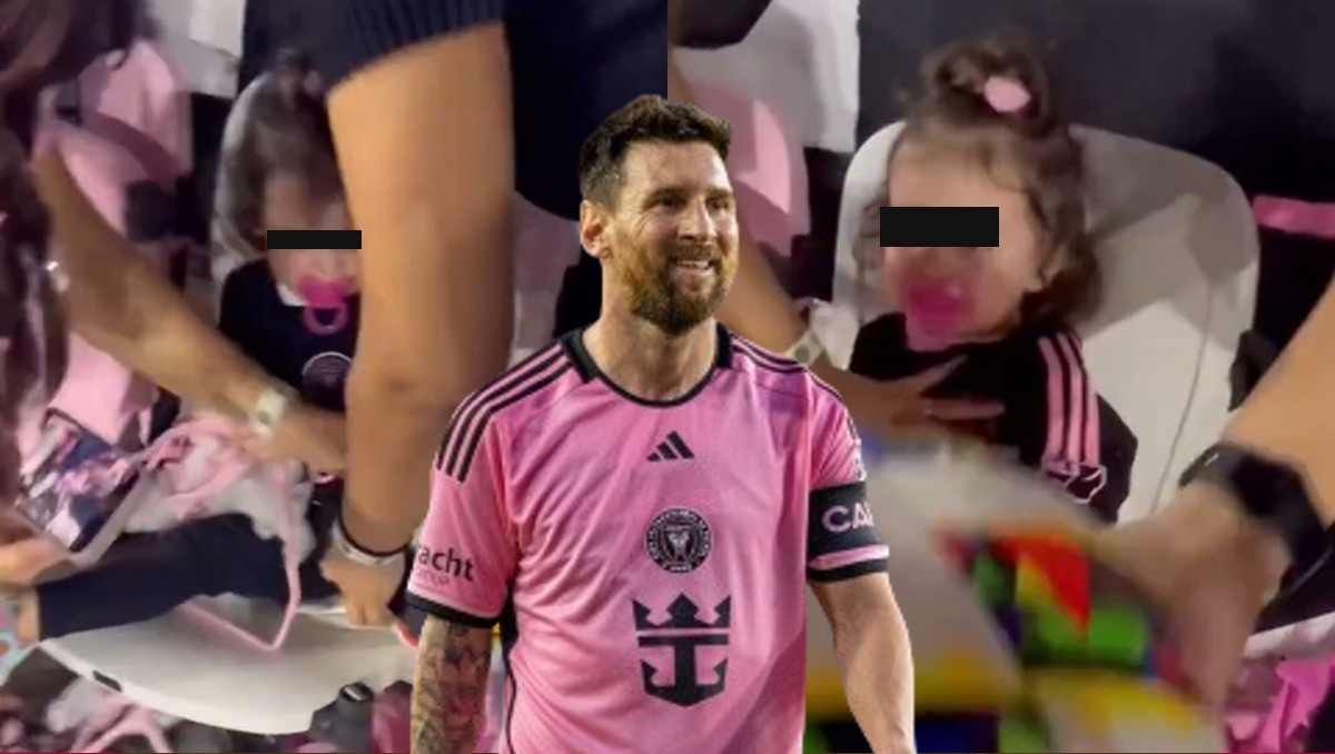 Fan de Lionel Messi celebra que su hija recibiera balonazo del futbolista (Reuters/Captura X)