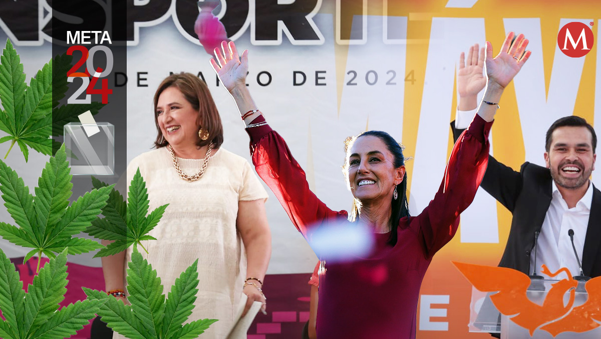 Esto han dicho los candidatos presidenciales sobre el cannabis. | Fotos: Cuartoscuro, EFE, Octavio Hoyos. Diseño: Oscar Ávila