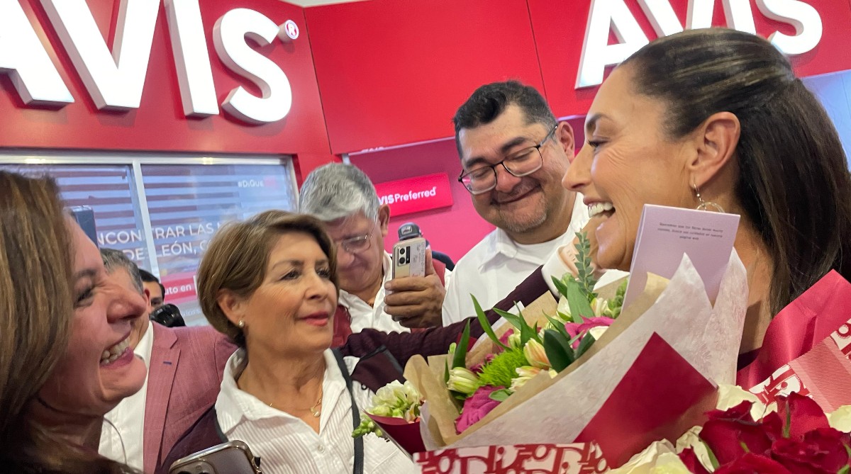 Claudia Sheinbaum arribó a León, Guanajuato | Foto José Antonio Belmont