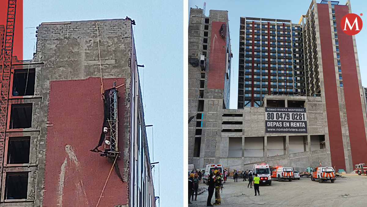 Muere hombre al caer 30 metros de departamentos en Monterrey. Fotos: Israel Santacruz