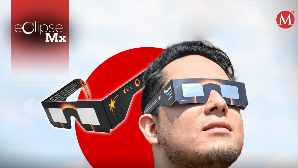 Recuerda usar lentes adecuados para ver el eclipse (Diseño: Milenio)