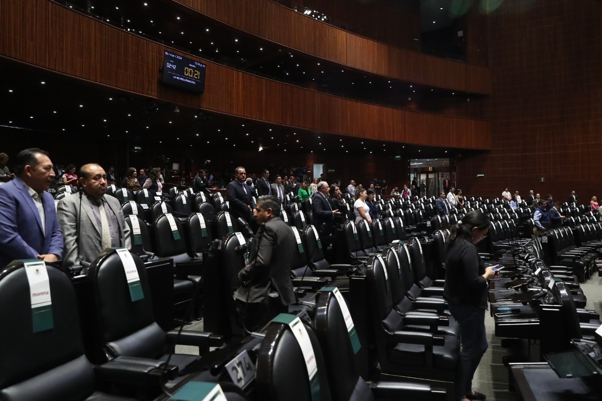 Cámara de Diputados guarda minuto de silencio. | Foto: Especial.