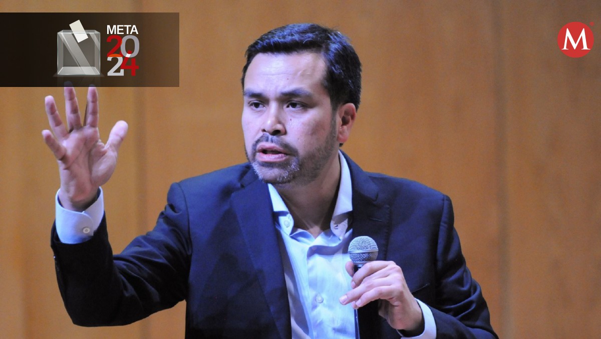 Jorge Álvarez Máynez, candidato de MC a la presidencia, en el ITAM. | Cuartoscuro
