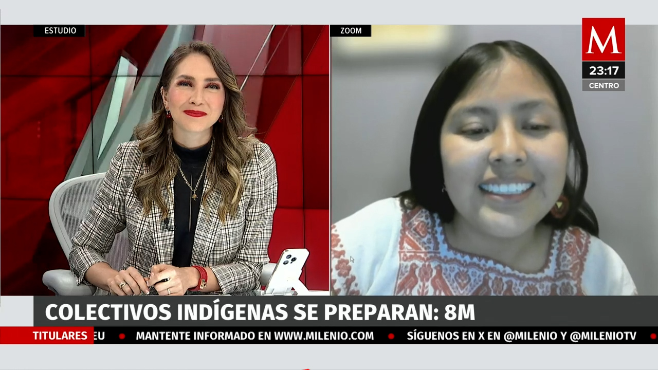 Participación del Colectivo Juvenil Intercultural "Nuestras Voces" en la marcha del 8M