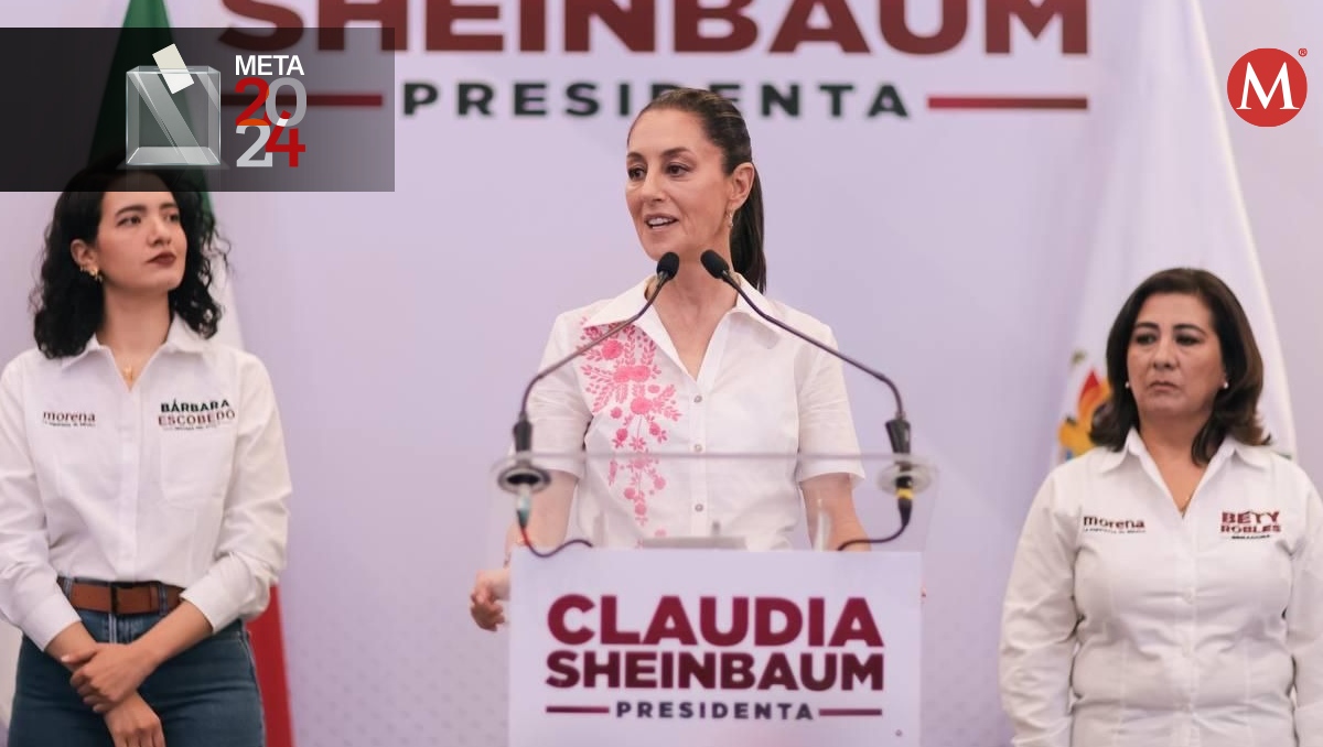 La candidata de Morena a la Presidencia, Claudia Sheinbaum, en una conferencia. | Especial