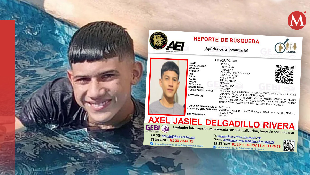 Desaparece joven hondureño en Zuazua; era repartidor de comida. Foto: Especial