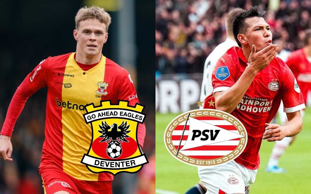 Go Ahead Eagles vs PSV duelo de la jornada 25 de la Eredivise (@gaeagles/@PSV)