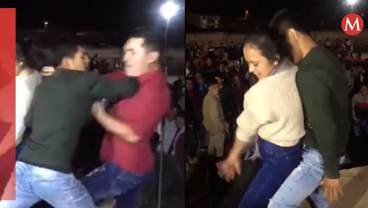 Hombre reacciona molesto al ver a su pareja bailando con otro hombre | Especial