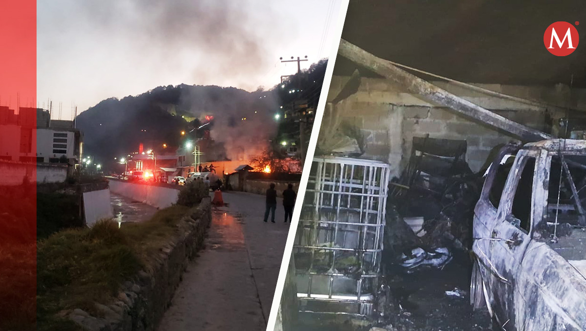Incendio provocado por combustible robado acabó con viviendas y vehículos en Omitlán de Juárez