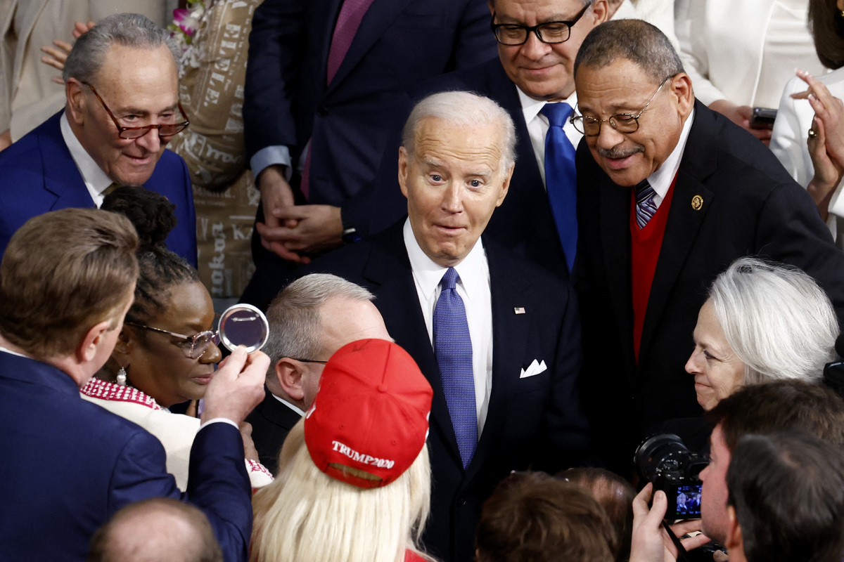 Joe Biden llega al Congreso de EU para discurso | Reuters