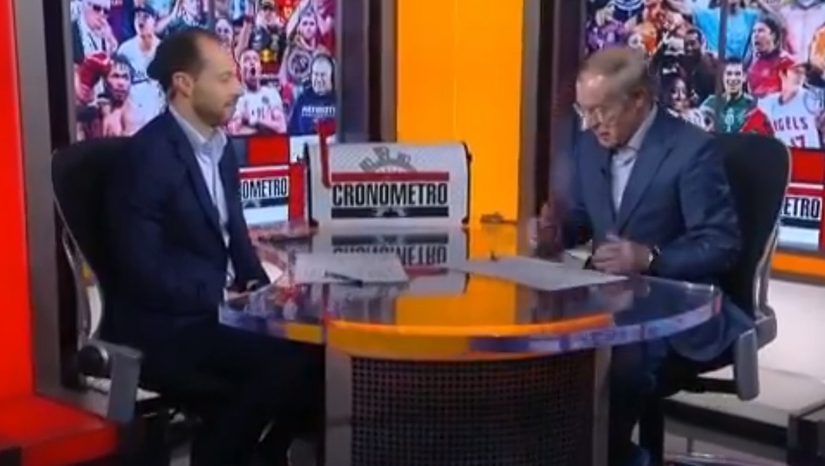 José Ramón Fernández 'agrede' a Mauricio Ymay en programa en vivo (Captura ESPN)