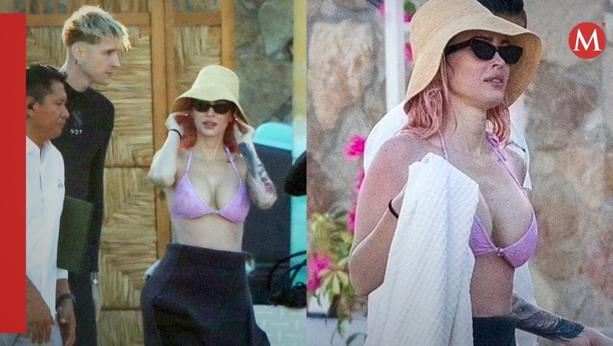 Megan Fox presume bikini rosa en playas de México junto a su novio