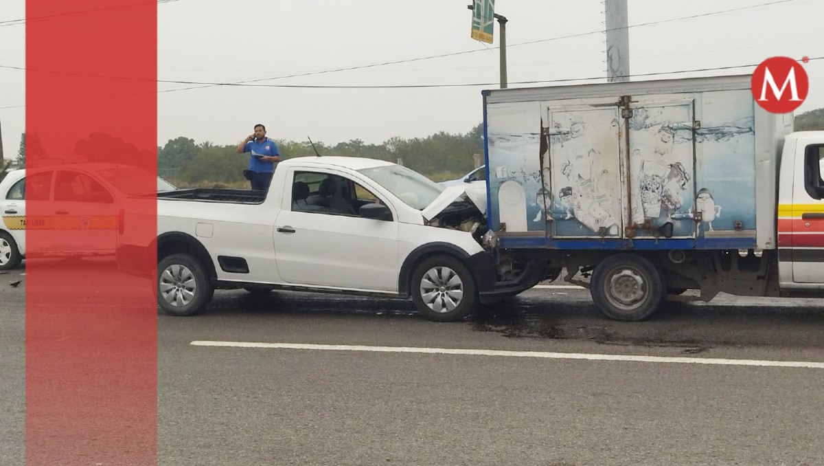 Se registra accidente en la carretera Tampico-Mante, deja tráfico lento