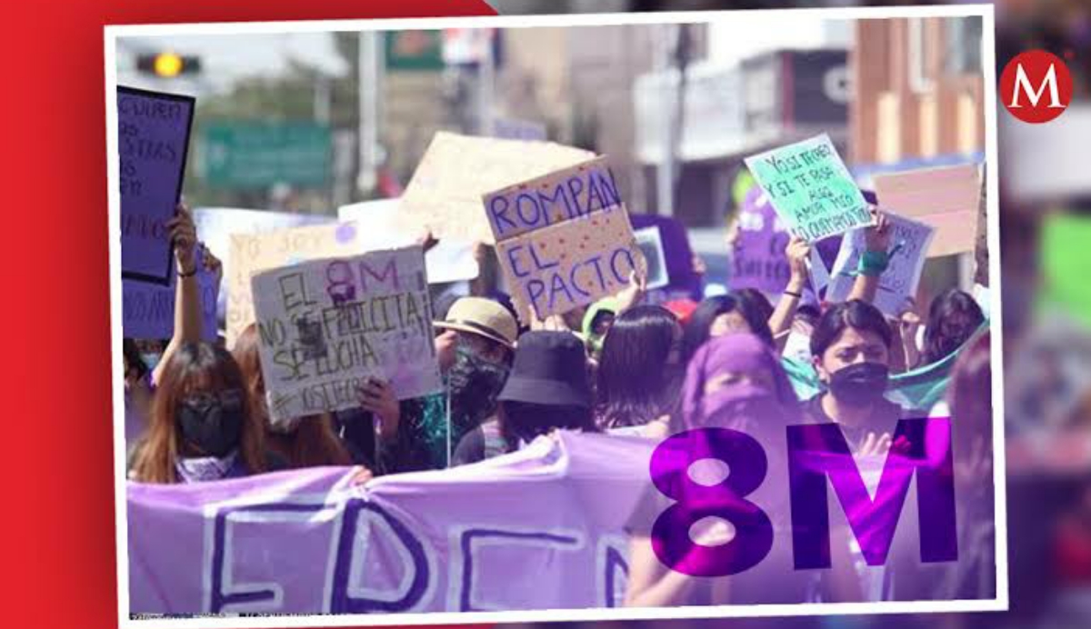 Marcha del 8M en Pachuca 2024.
