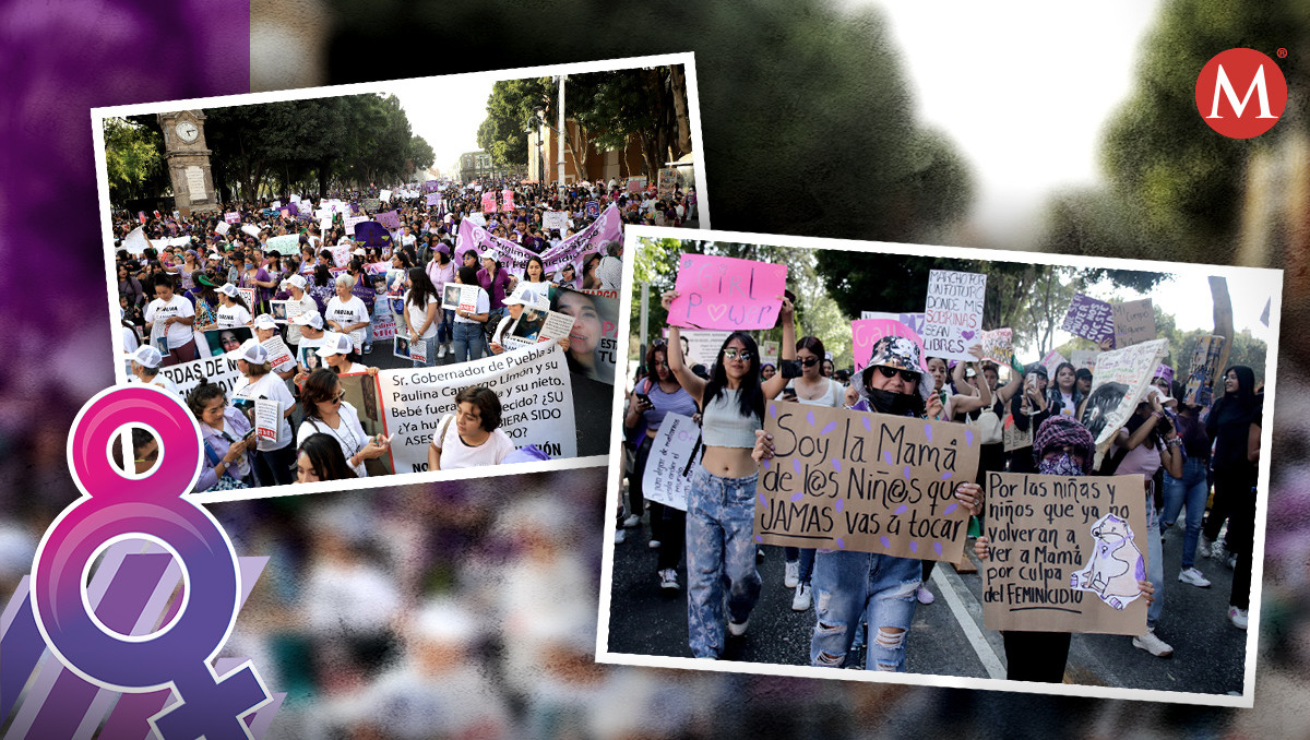 Marcha 8M en Puebla | Es Imagen / Diseño Milenio