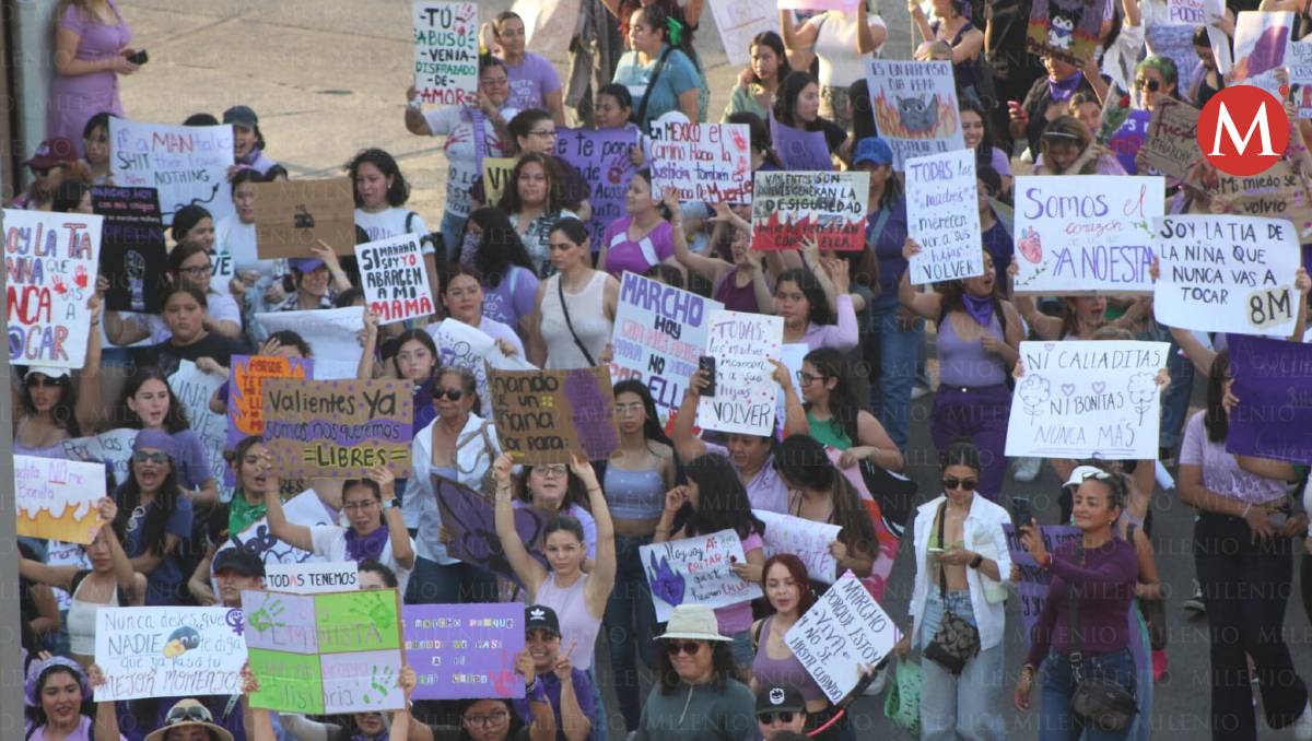 Marcha del 8M en Tampico por Día Internacional de la Mujer 2024. (Sergio Sánchez)