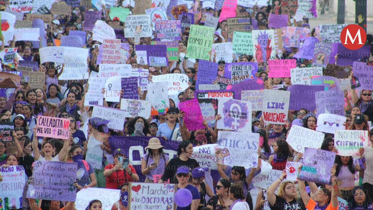 Marcha 8M en Tampico: Día Internacional de la Mujer 2024. (Yazmín Sánchez)