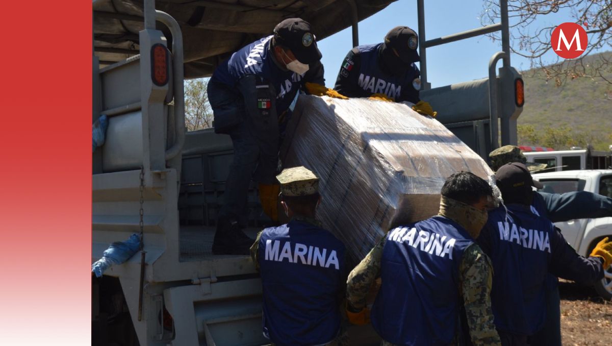 Secretaría de Marina incinera más de 595 kilos de cannabis.