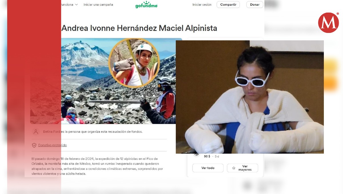 La alpinista Andrea Hernández se recupera en Jalisco (Foto: Pablo Núñez y Especial | Diseño: Milenio)