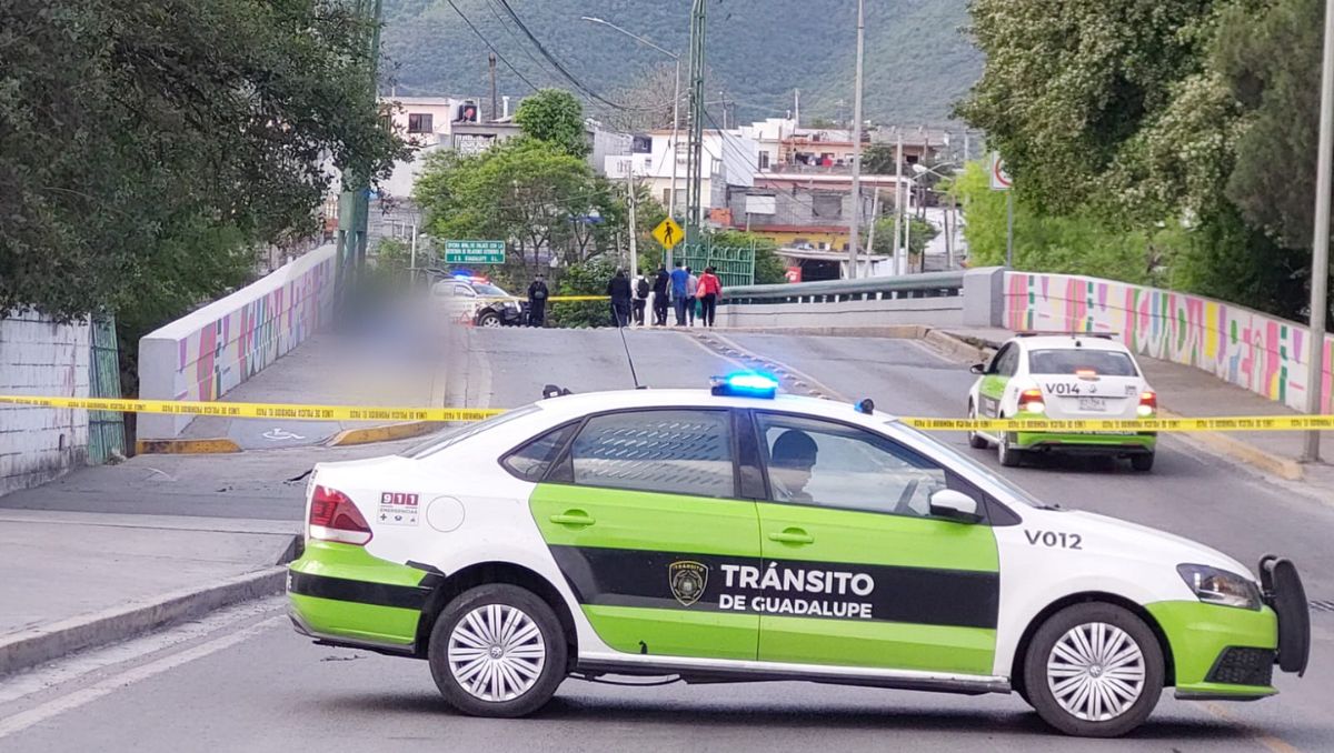 Elementos de Tránsito del municipio de Guadalupe resguardaron el área. Leyda Estrada