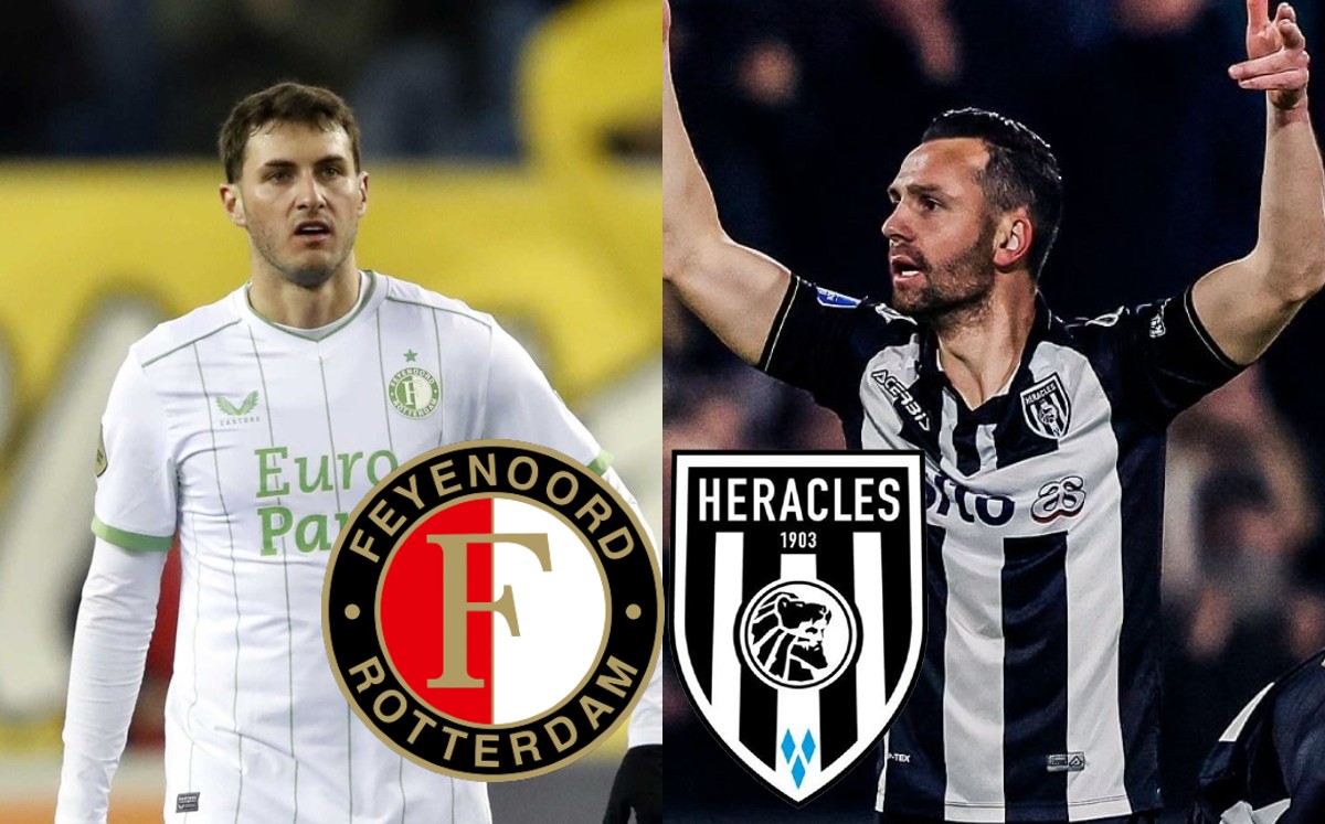 Feyenoord vs Heracles. EN VIVO partido de Santi Giménez de Eredivisie 2024 (EFE/@heraclesalmelo)